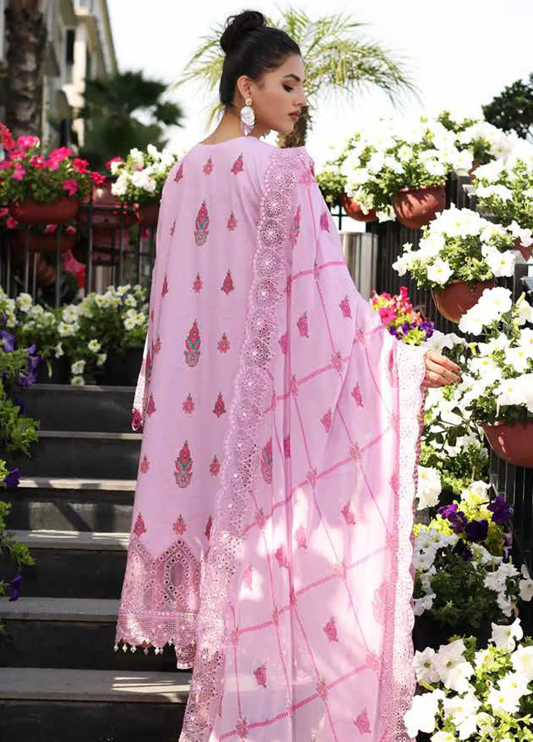 Rang-E-Bahar Embroidered Lawn Suit Unstitched 3 Piece CRZ24RB CRB4-09 - Spring Summer Collection