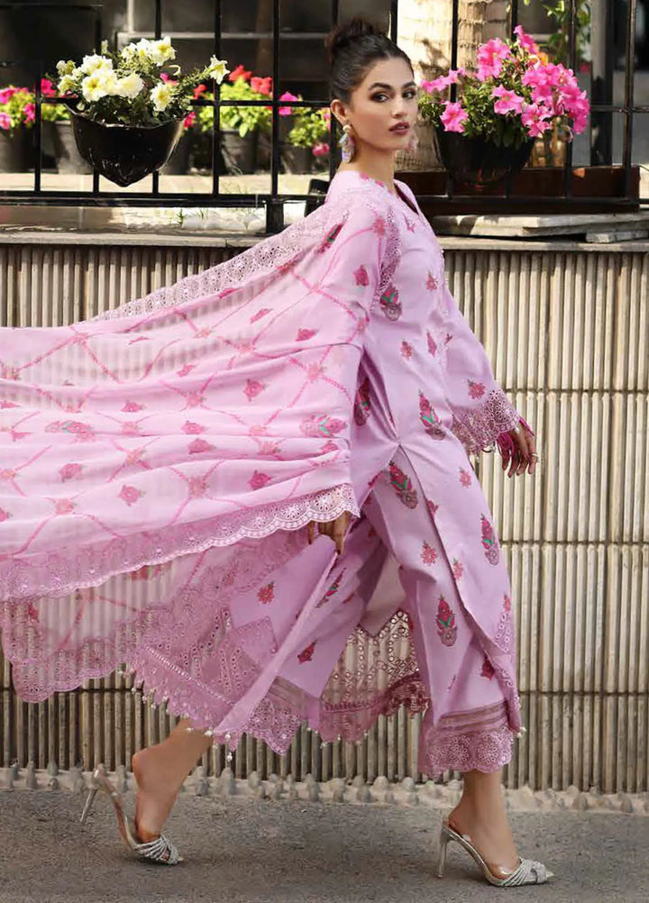 Rang-E-Bahar Embroidered Lawn Suit Unstitched 3 Piece CRZ24RB CRB4-09 - Spring Summer Collection