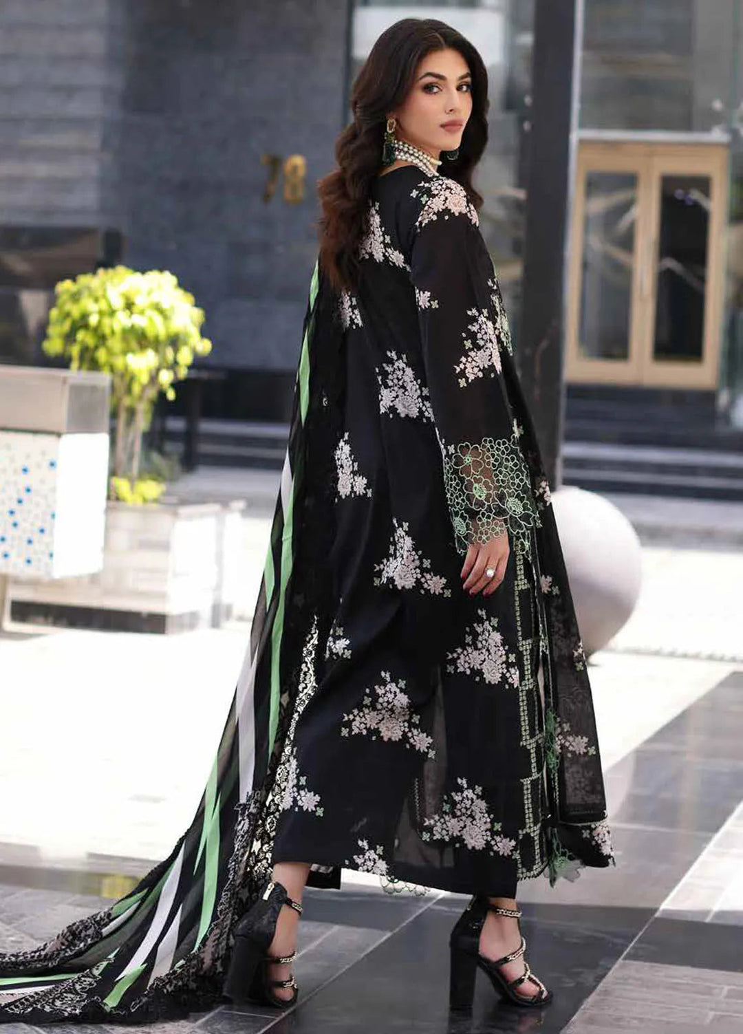 Rang-E-Bahar Embroidered Lawn Suit Unstitched 3 Piece CRZ24RB CRB4-10 - Spring Summer Collection