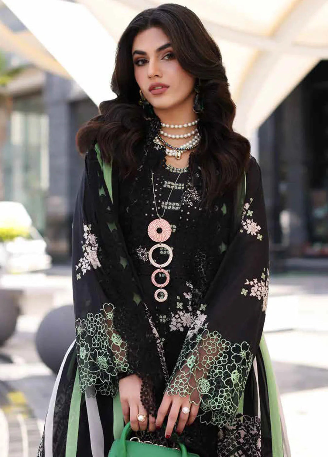Rang-E-Bahar Embroidered Lawn Suit Unstitched 3 Piece CRZ24RB CRB4-10 - Spring Summer Collection