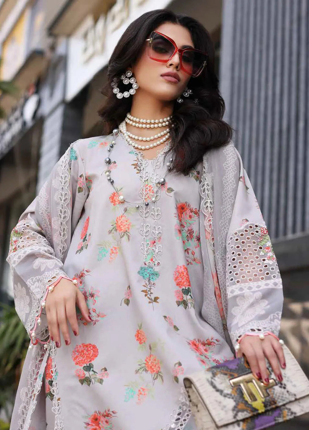 Rang-E-Bahar Embroidered Lawn Suit Unstitched 3 Piece CRZ24RB CRB4-11 - Spring Summer Collection