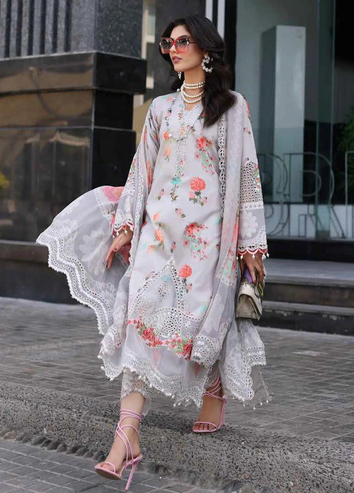 Rang-E-Bahar Embroidered Lawn Suit Unstitched 3 Piece CRZ24RB CRB4-11 - Spring Summer Collection