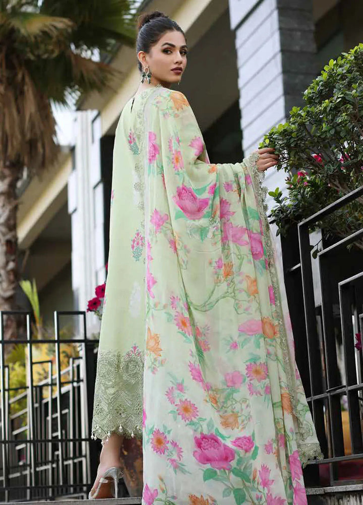 Rang-E-Bahar Embroidered Lawn Suit Unstitched 3 Piece CRZ24RB CRB4-12 - Spring Summer Collection