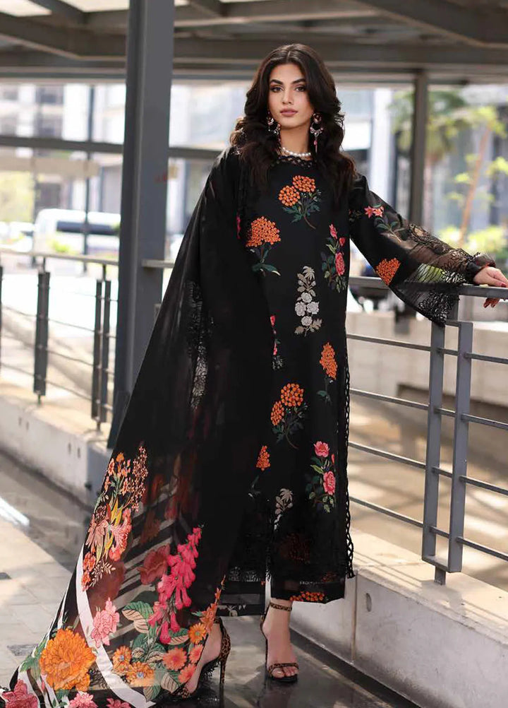 Rang-E-Bahar Embroidered Lawn Suit Unstitched 3 Piece CRZ24RB CRB4-13 - Spring Summer Collection