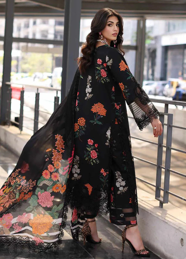 Rang-E-Bahar Embroidered Lawn Suit Unstitched 3 Piece CRZ24RB CRB4-13 - Spring Summer Collection