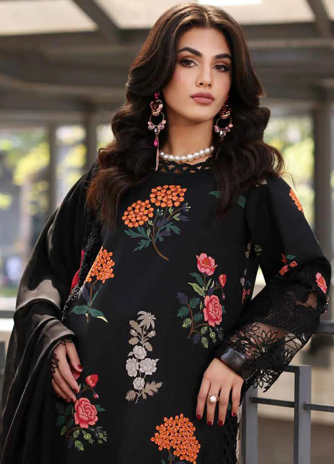 Rang-E-Bahar Embroidered Lawn Suit Unstitched 3 Piece CRZ24RB CRB4-13 - Spring Summer Collection