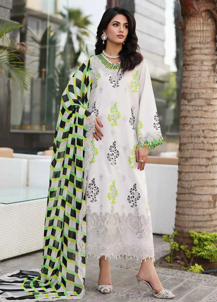 Rang-E-Bahar Embroidered Lawn Suit Unstitched 3 Piece CRZ24RB CRB4-14 - Spring Summer Collection