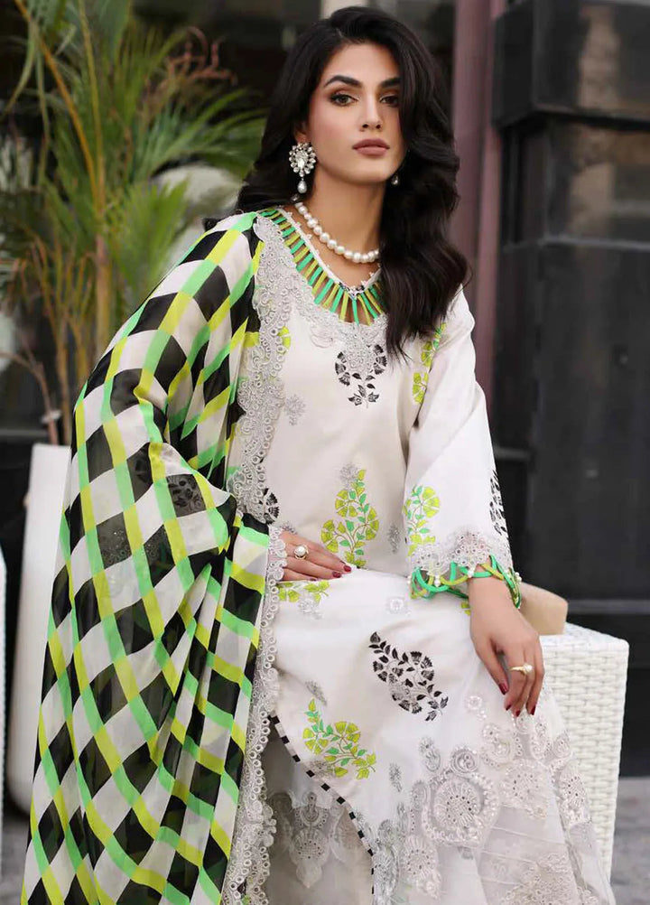 Rang-E-Bahar Embroidered Lawn Suit Unstitched 3 Piece CRZ24RB CRB4-14 - Spring Summer Collection