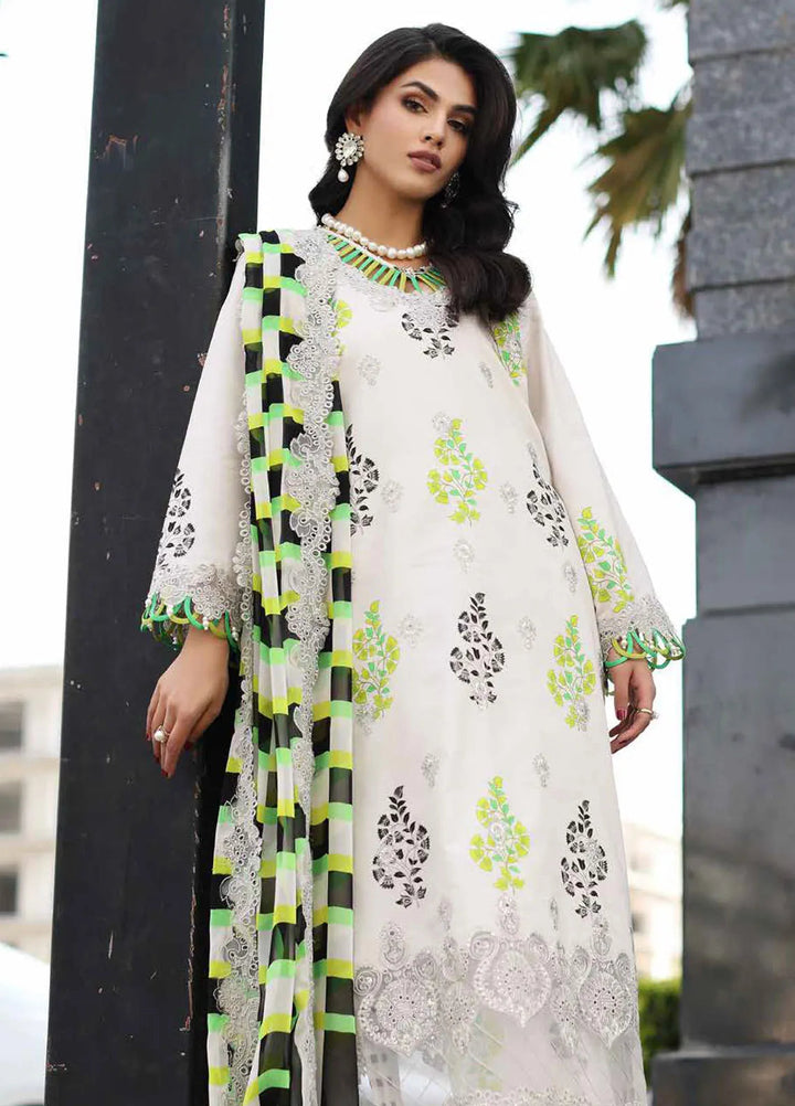 Rang-E-Bahar Embroidered Lawn Suit Unstitched 3 Piece CRZ24RB CRB4-14 - Spring Summer Collection