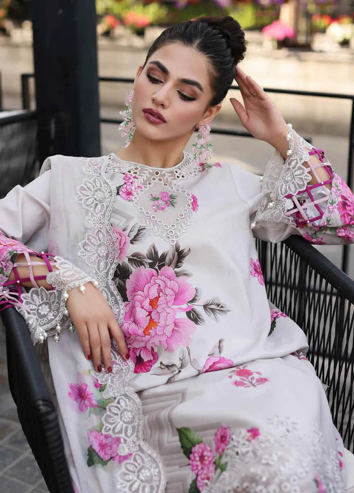 Rang-E-Bahar Embroidered Lawn Suit Unstitched 3 Piece CRZ24RB CRB4-17 - Spring Summer Collection