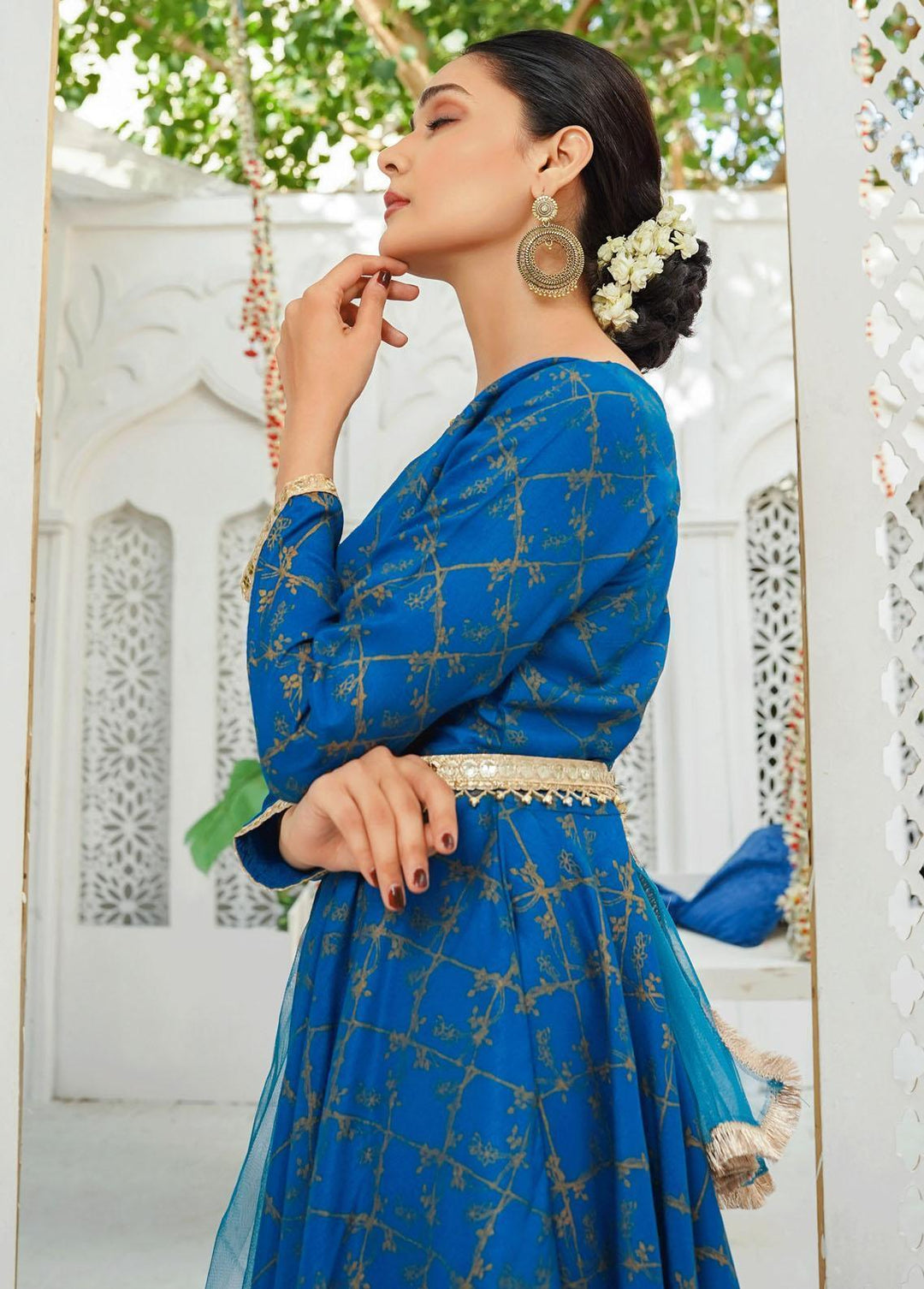 Modest Pret Embroidered Raw Silk 3 Piece Suit MD23RE Eshaal