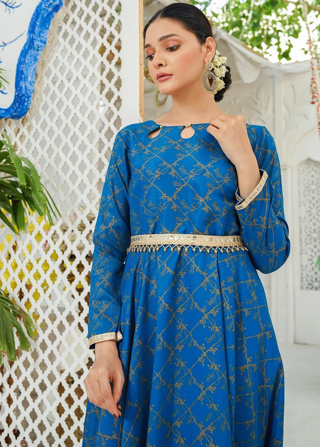 Modest Pret Embroidered Raw Silk 3 Piece Suit MD23RE Eshaal