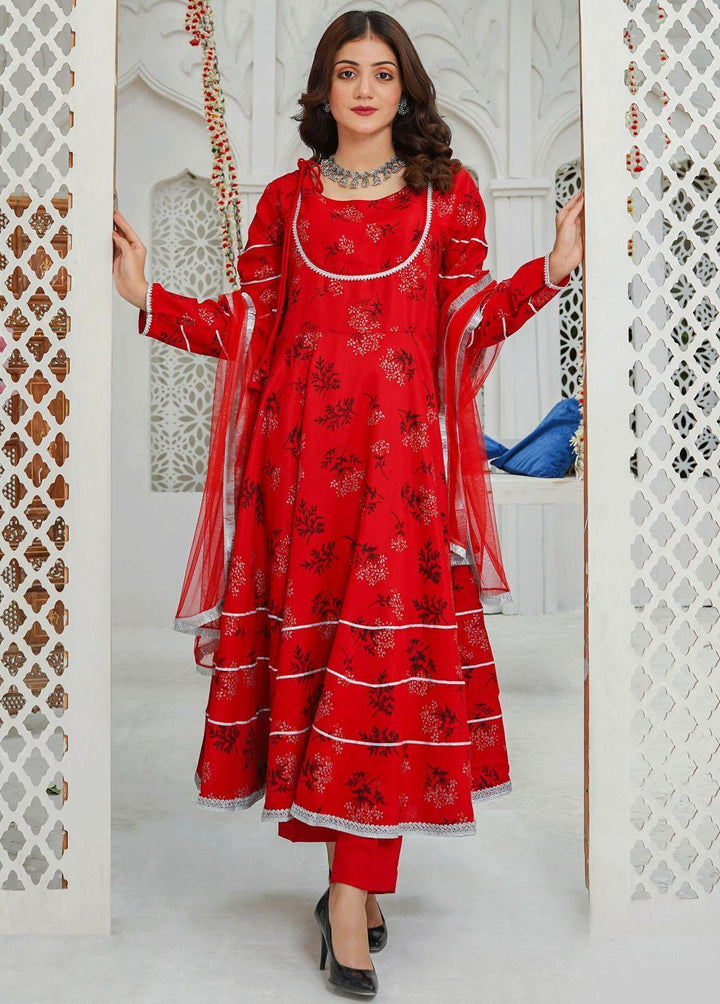 Modest Pret Embroidered Raw Silk 3 Piece Suit MD23RE Kehkahshan