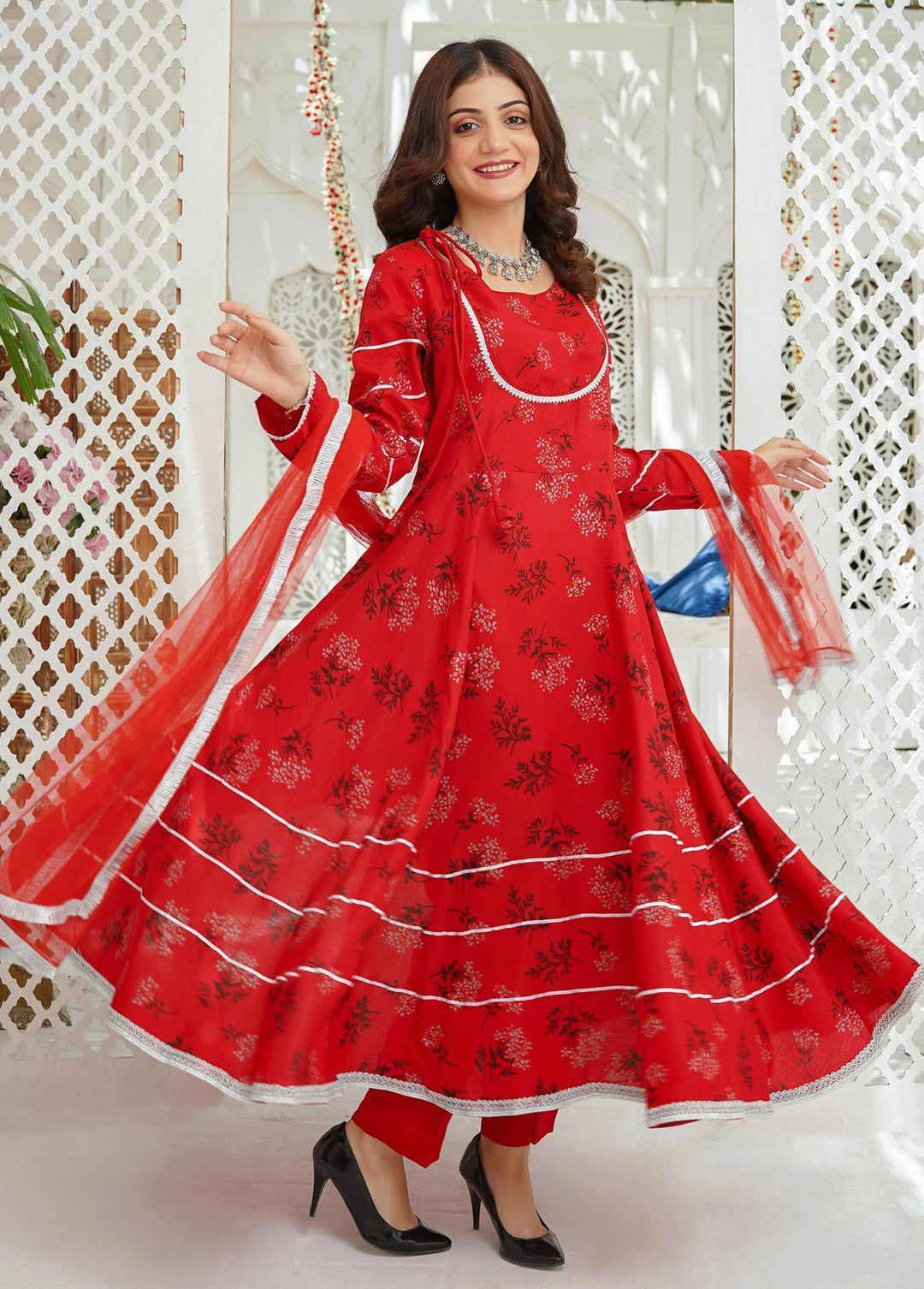 Modest Pret Embroidered Raw Silk 3 Piece Suit MD23RE Kehkahshan