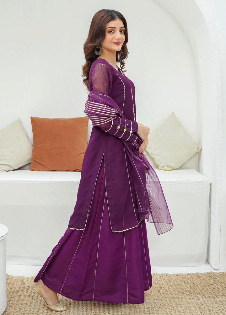 Modest Pret Embroidered Chiffon 3 Piece Suit MD23RE Raqs