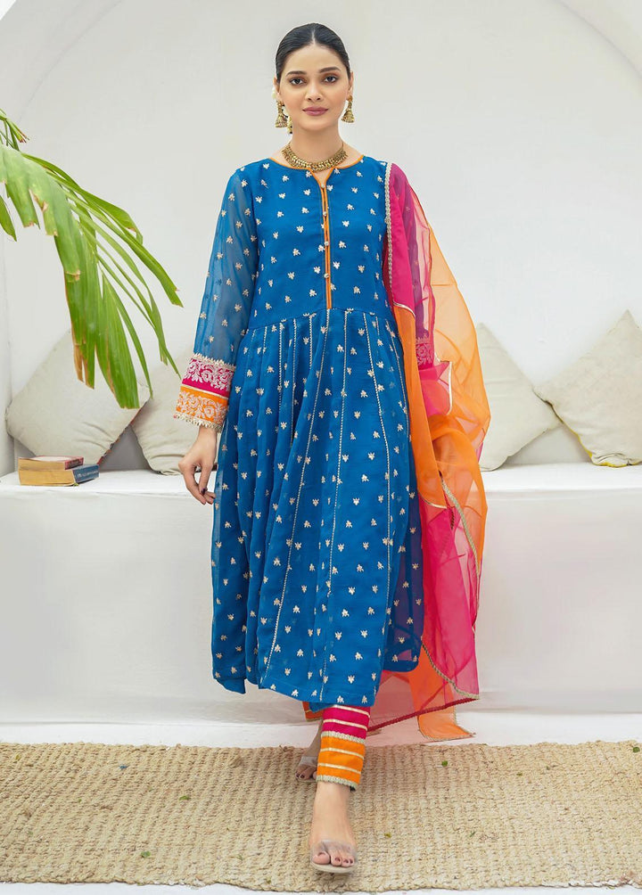 Modest Pret Embroidered Chiffon 3 Piece Suit MD23RE Zelena