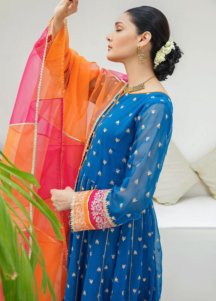 Modest Pret Embroidered Chiffon 3 Piece Suit MD23RE Zelena