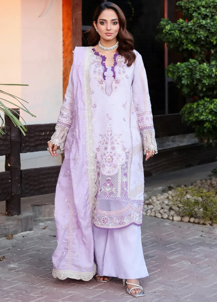 Rang e Eid by Zaib Un Nisa Pret Embroidered Karandi 3 Piece Suit Kavi