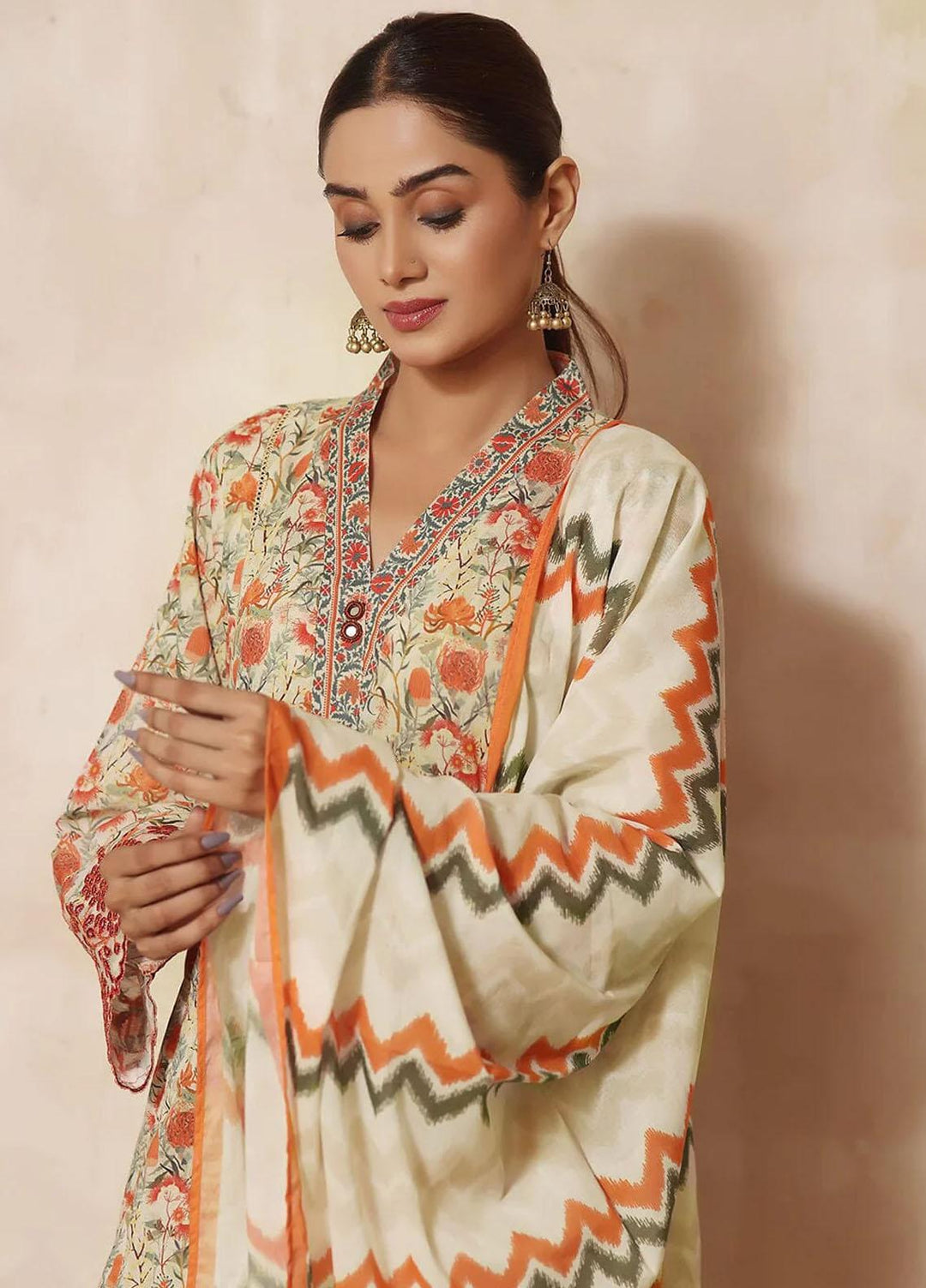 Rang-e-Hayah By Khas Embroidered Lawn Suits Unstitched 3 Piece KHS23RH KL-1927 - Summer Collection