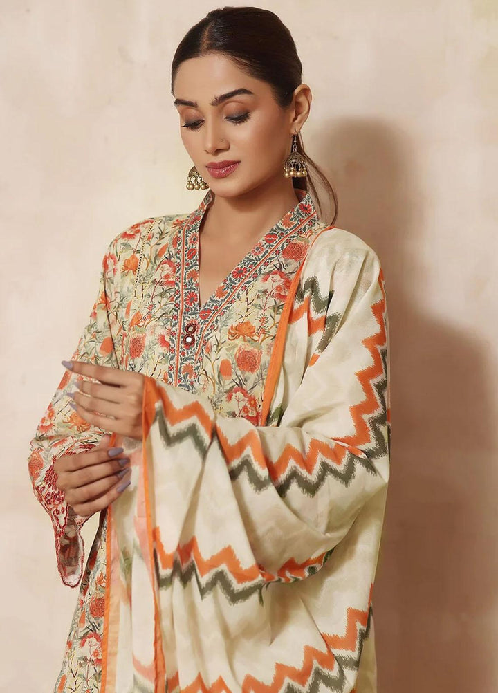 Rang-e-Hayah By Khas Embroidered Lawn Suits Unstitched 3 Piece KHS23RH KL-1927 - Summer Collection