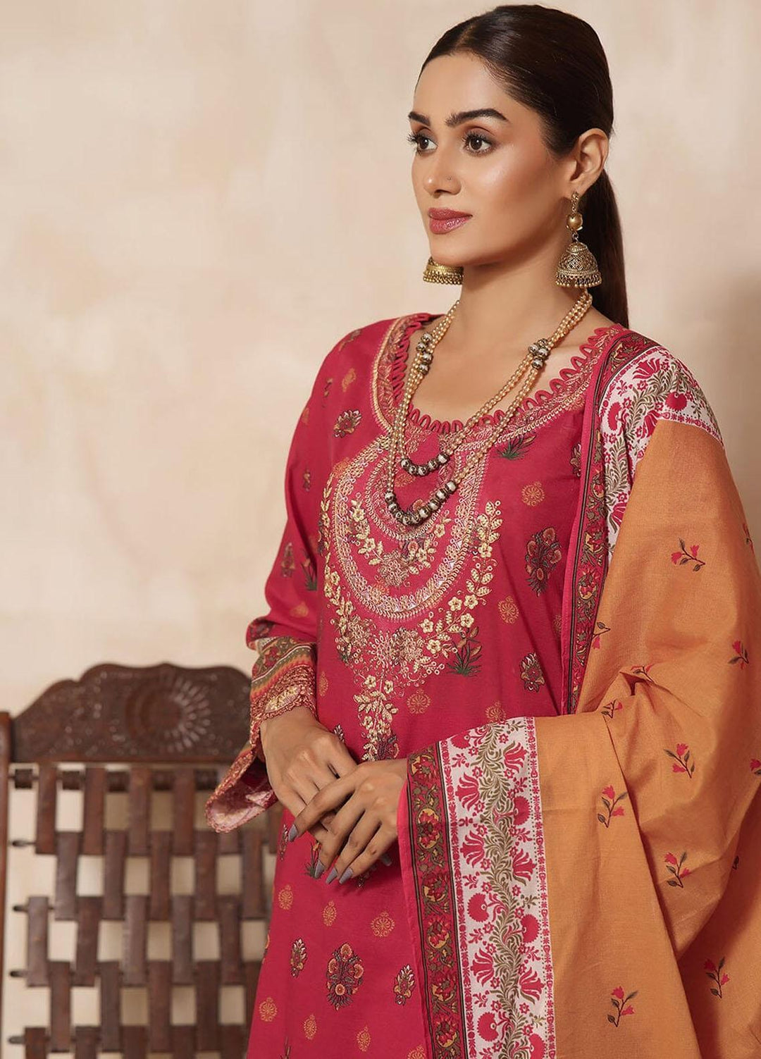 Rang-e-Hayah By Khas Embroidered Lawn Suits Unstitched 3 Piece KHS23RH KL-1930 - Summer Collection