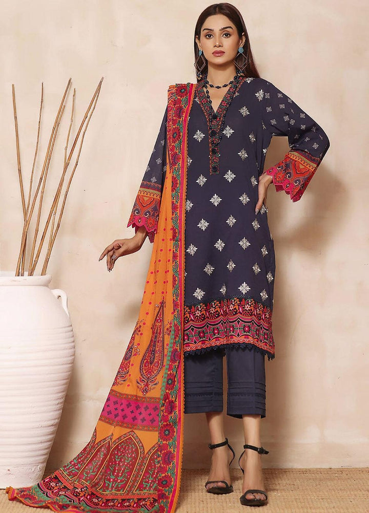 Rang-e-Hayah By Khas Embroidered Lawn Suits Unstitched 3 Piece KHS23RH KL-1931 - Summer Collection