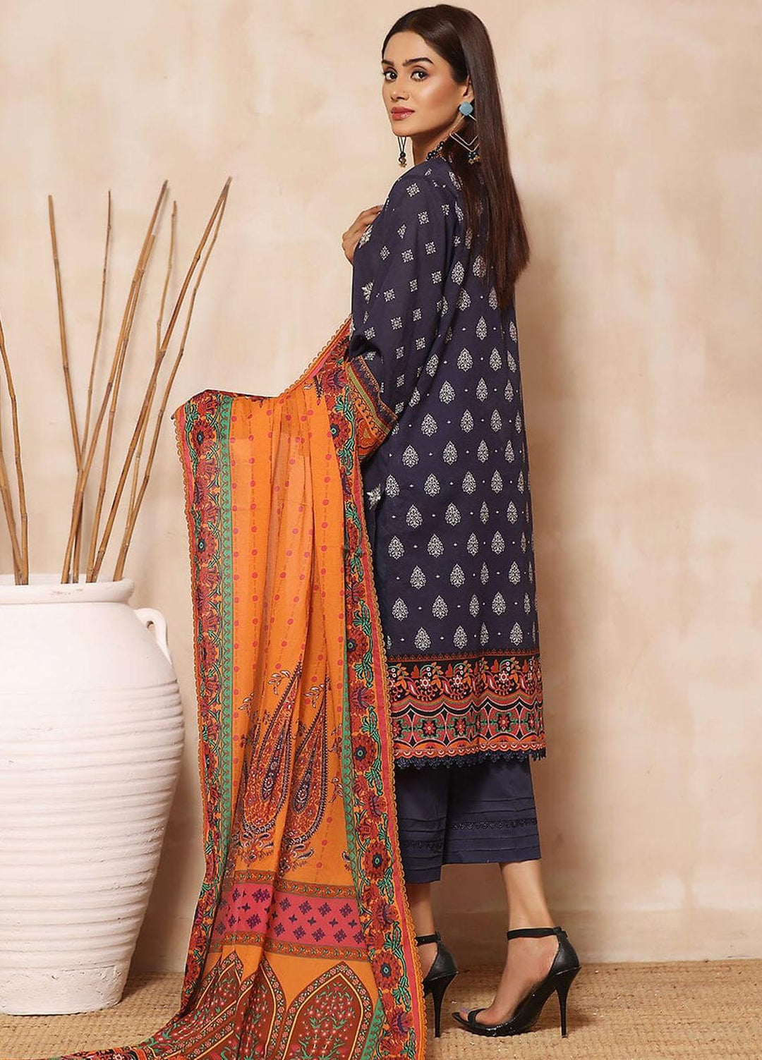 Rang-e-Hayah By Khas Embroidered Lawn Suits Unstitched 3 Piece KHS23RH KL-1931 - Summer Collection