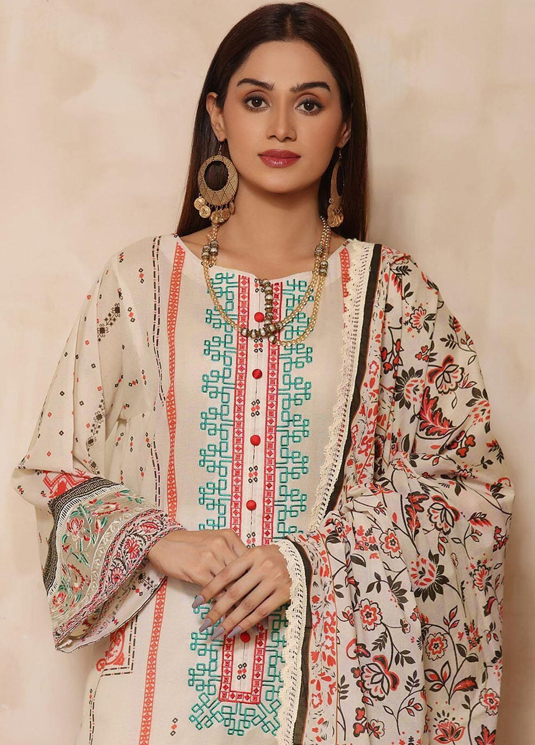 Rang-e-Hayah By Khas Embroidered Lawn Suits Unstitched 3 Piece KHS23RH KL-1934 - Summer Collection