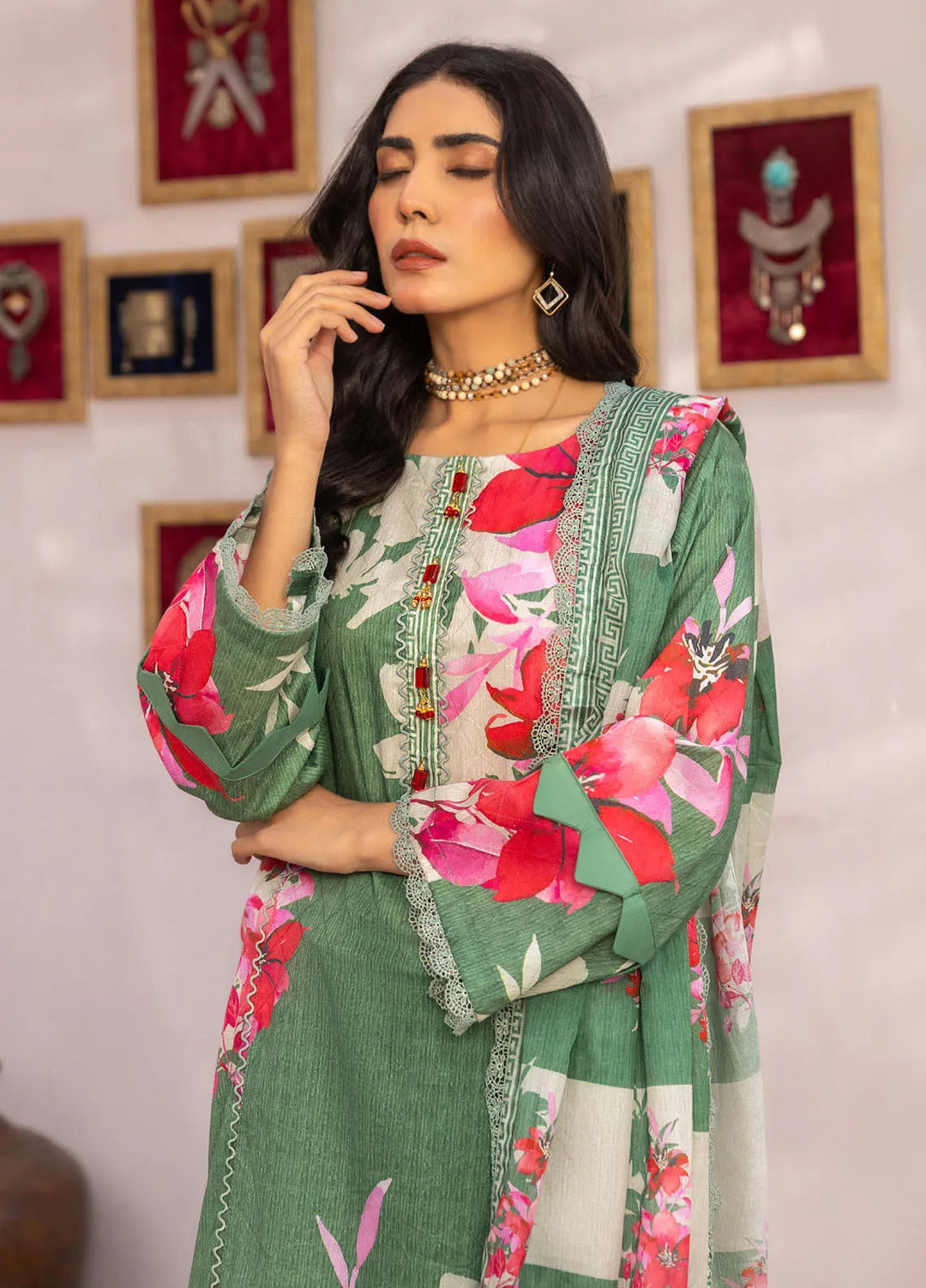Rang E Noor By Humdum Printed Lawn Suit Unstitched 3 Piece HD24R D-11 - Summer Collection