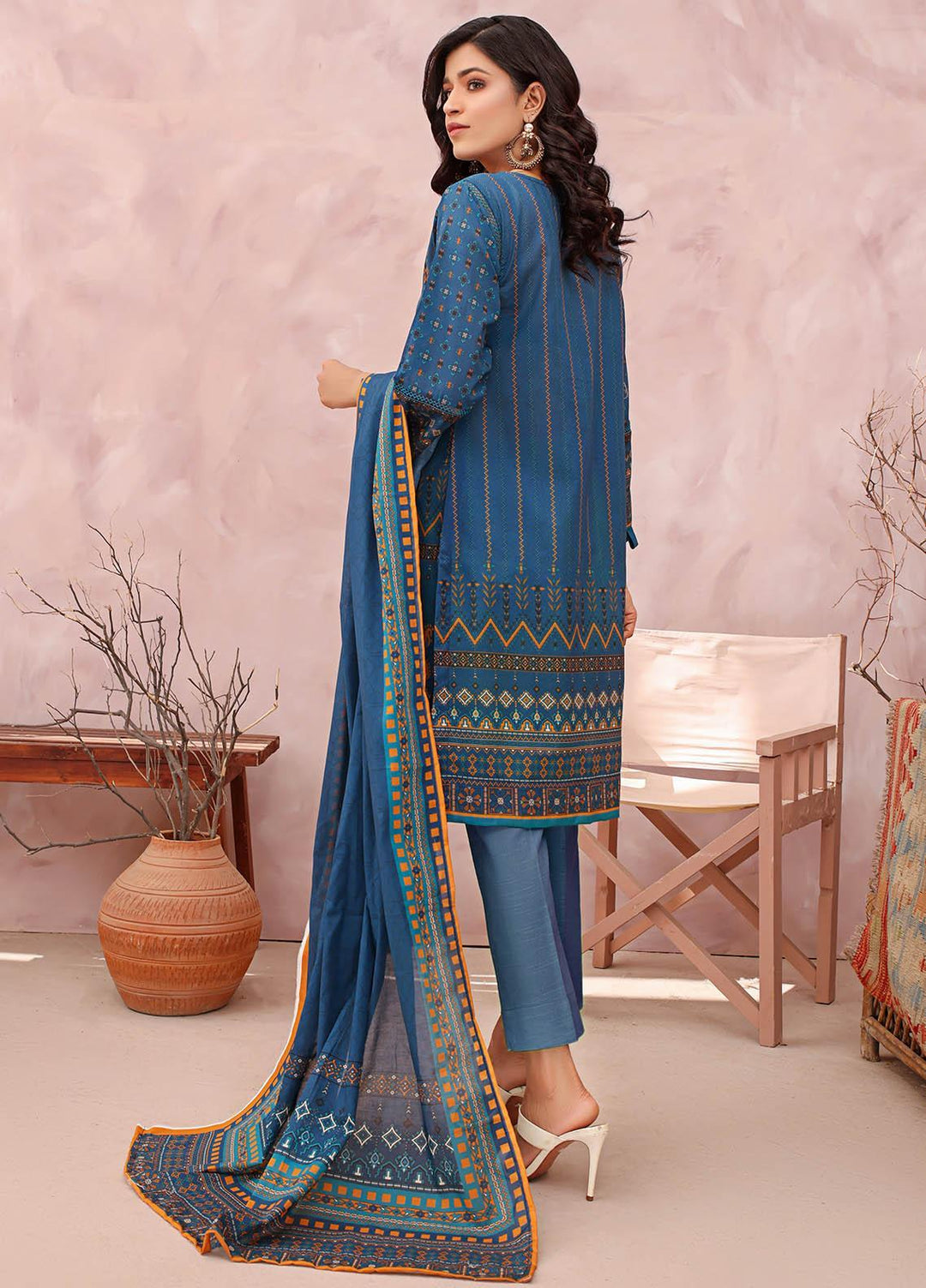 Rang-e-Noor By Humdum Embroidered Lawn Suits Unstitched 3 Piece HD23RN 01 - Summer Collection