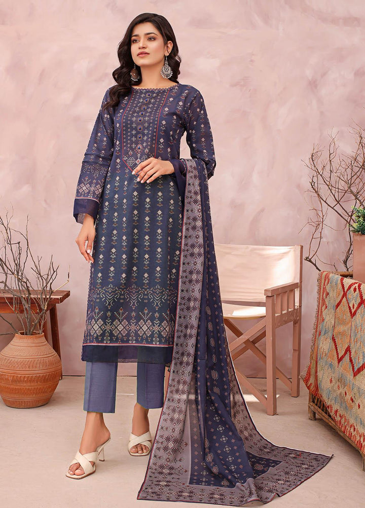 Rang-e-Noor By Humdum Embroidered Lawn Suits Unstitched 3 Piece HD23RN 02 - Summer Collection