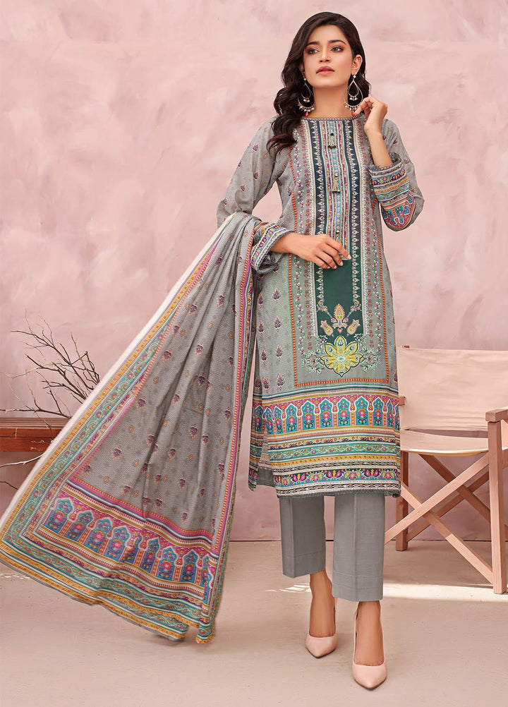 Rang-e-Noor By Humdum Embroidered Lawn Suits Unstitched 3 Piece HD23RN 03 - Summer Collection