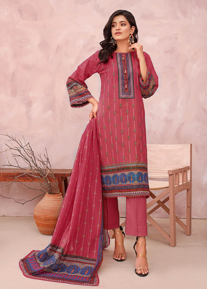 Rang-e-Noor By Humdum Embroidered Lawn Suits Unstitched 3 Piece HD23RN 04 - Summer Collection
