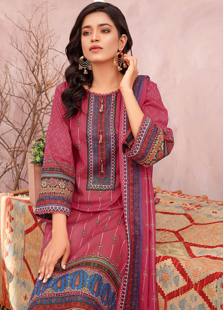 Rang-e-Noor By Humdum Embroidered Lawn Suits Unstitched 3 Piece HD23RN 04 - Summer Collection