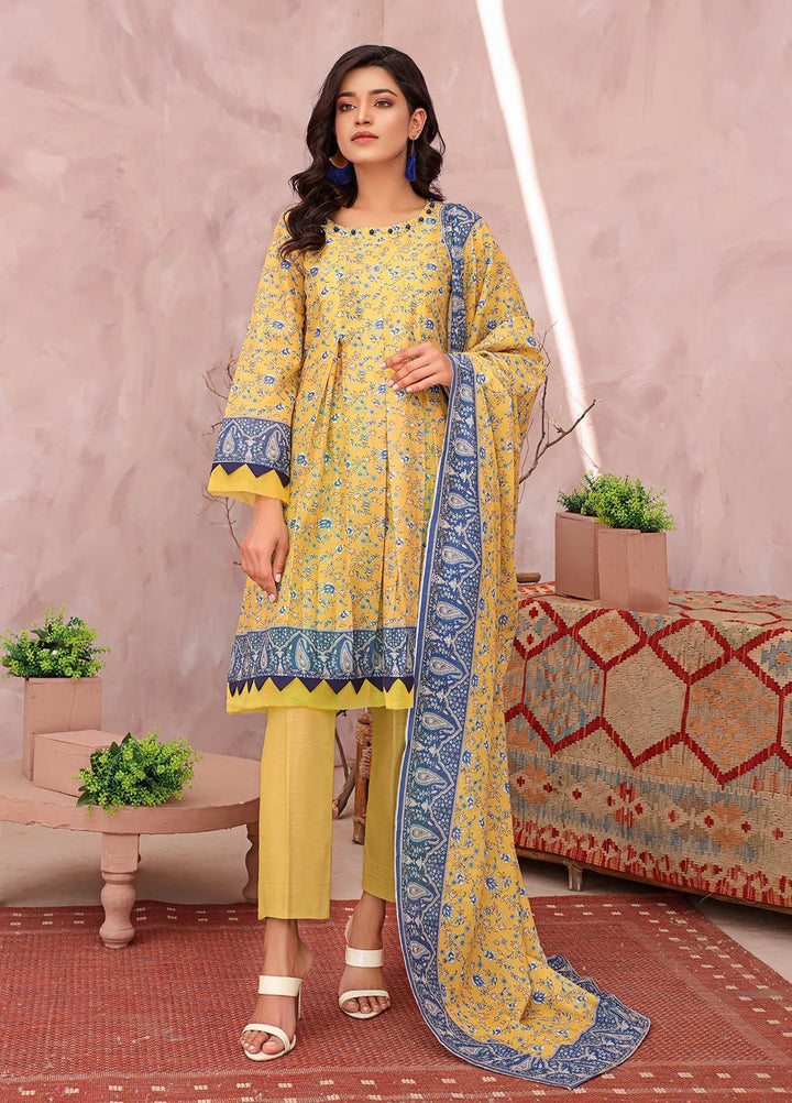 Rang-e-Noor By Humdum Embroidered Lawn Suits Unstitched 3 Piece HD23RN 05 - Summer Collection