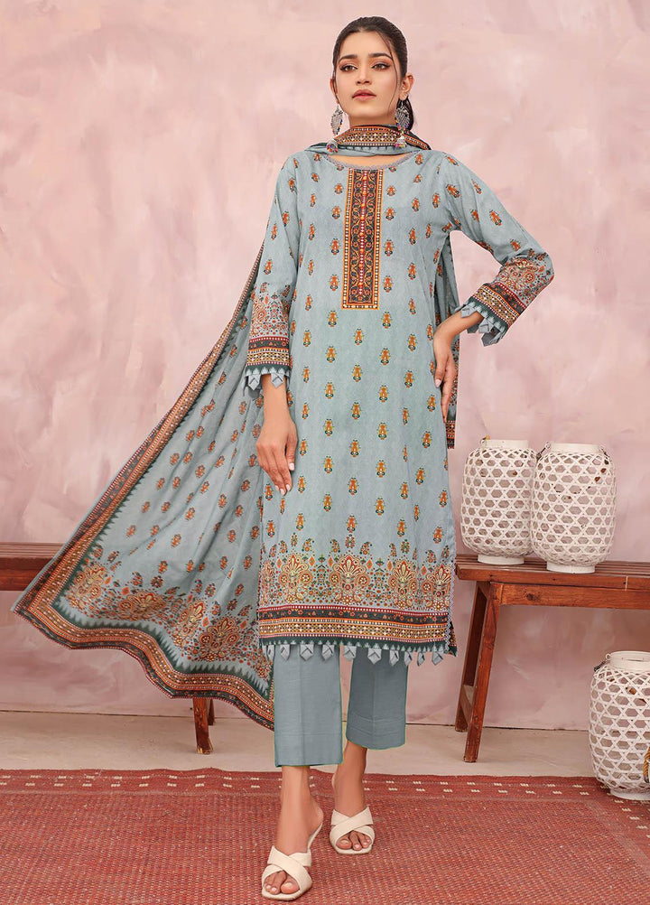 Rang-e-Noor By Humdum Embroidered Lawn Suits Unstitched 3 Piece HD23RN 08 - Summer Collection