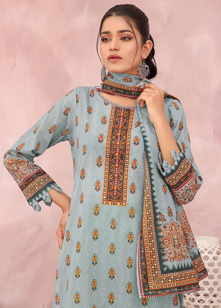 Rang-e-Noor By Humdum Embroidered Lawn Suits Unstitched 3 Piece HD23RN 08 - Summer Collection