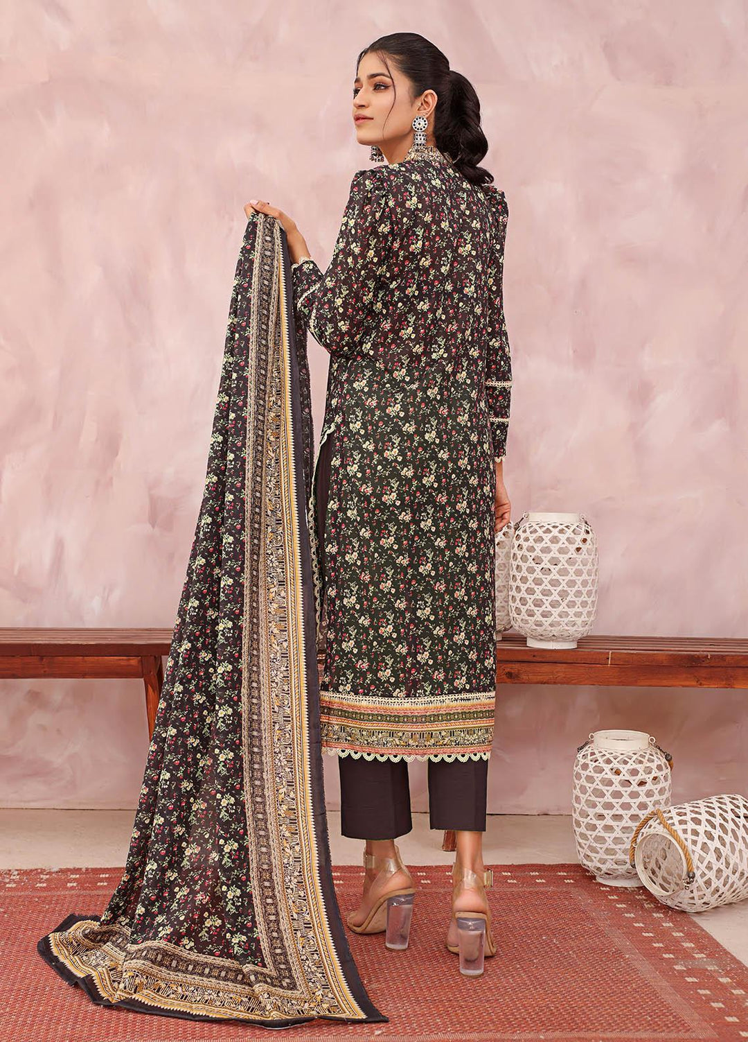 Rang-e-Noor By Humdum Embroidered Lawn Suits Unstitched 3 Piece HD23RN 09 - Summer Collection