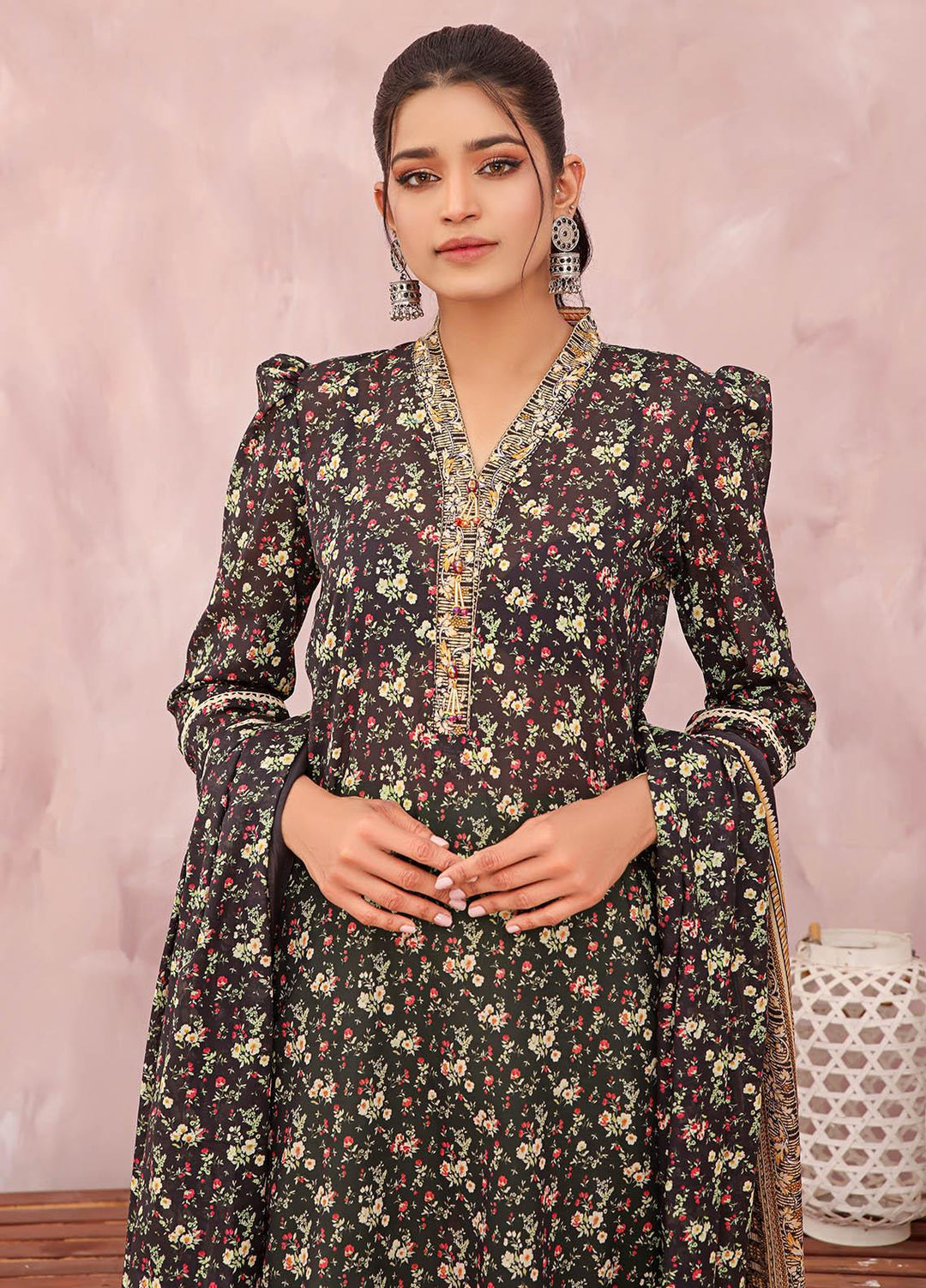 Rang-e-Noor By Humdum Embroidered Lawn Suits Unstitched 3 Piece HD23RN 09 - Summer Collection