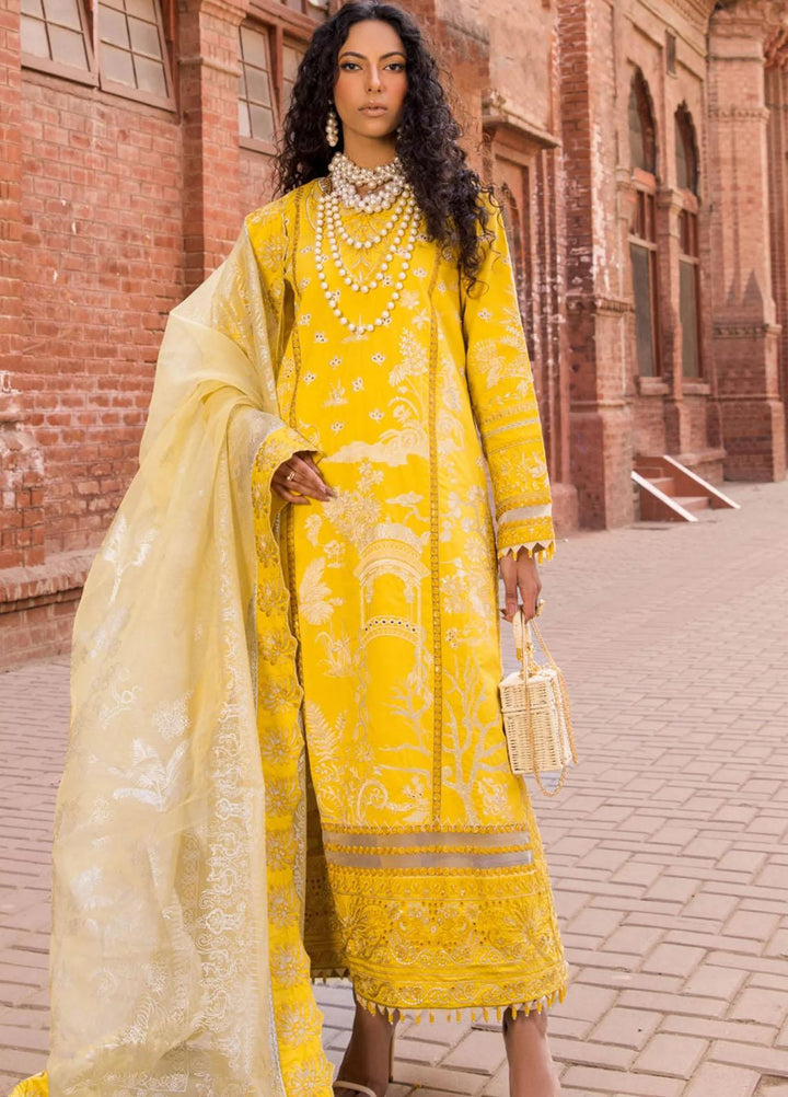 Rang Munch By Maryum N Maria Embroidered Lawn Suits Unstitched 3 Piece MNM23RM MLFD-080 Daisy Daze - Luxury Summer Collection