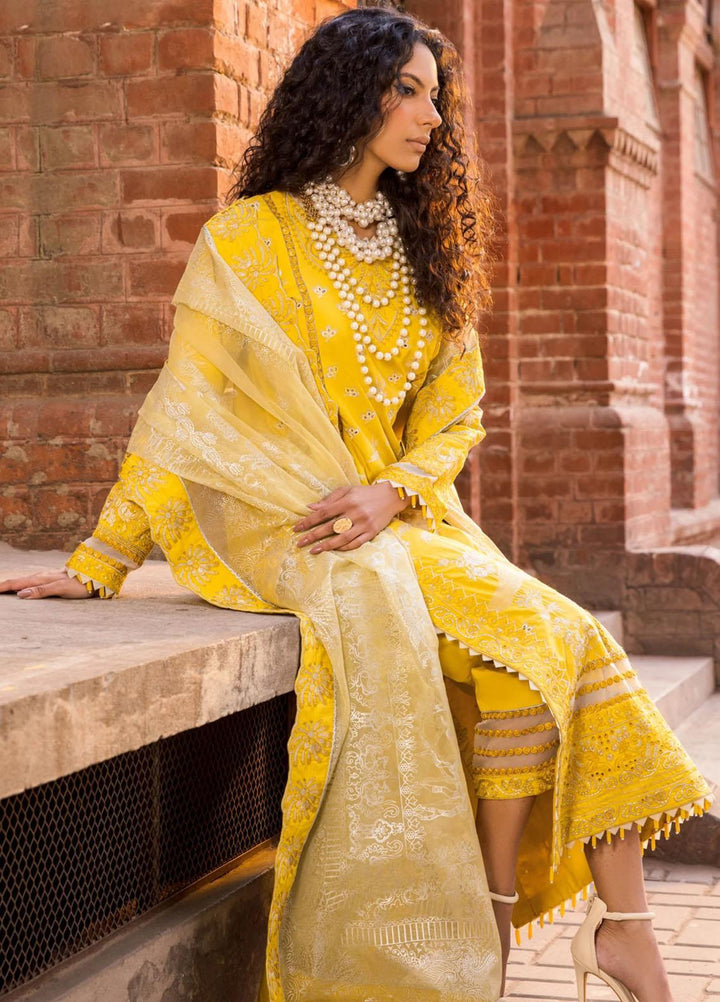Rang Munch By Maryum N Maria Embroidered Lawn Suits Unstitched 3 Piece MNM23RM MLFD-080 Daisy Daze - Luxury Summer Collection