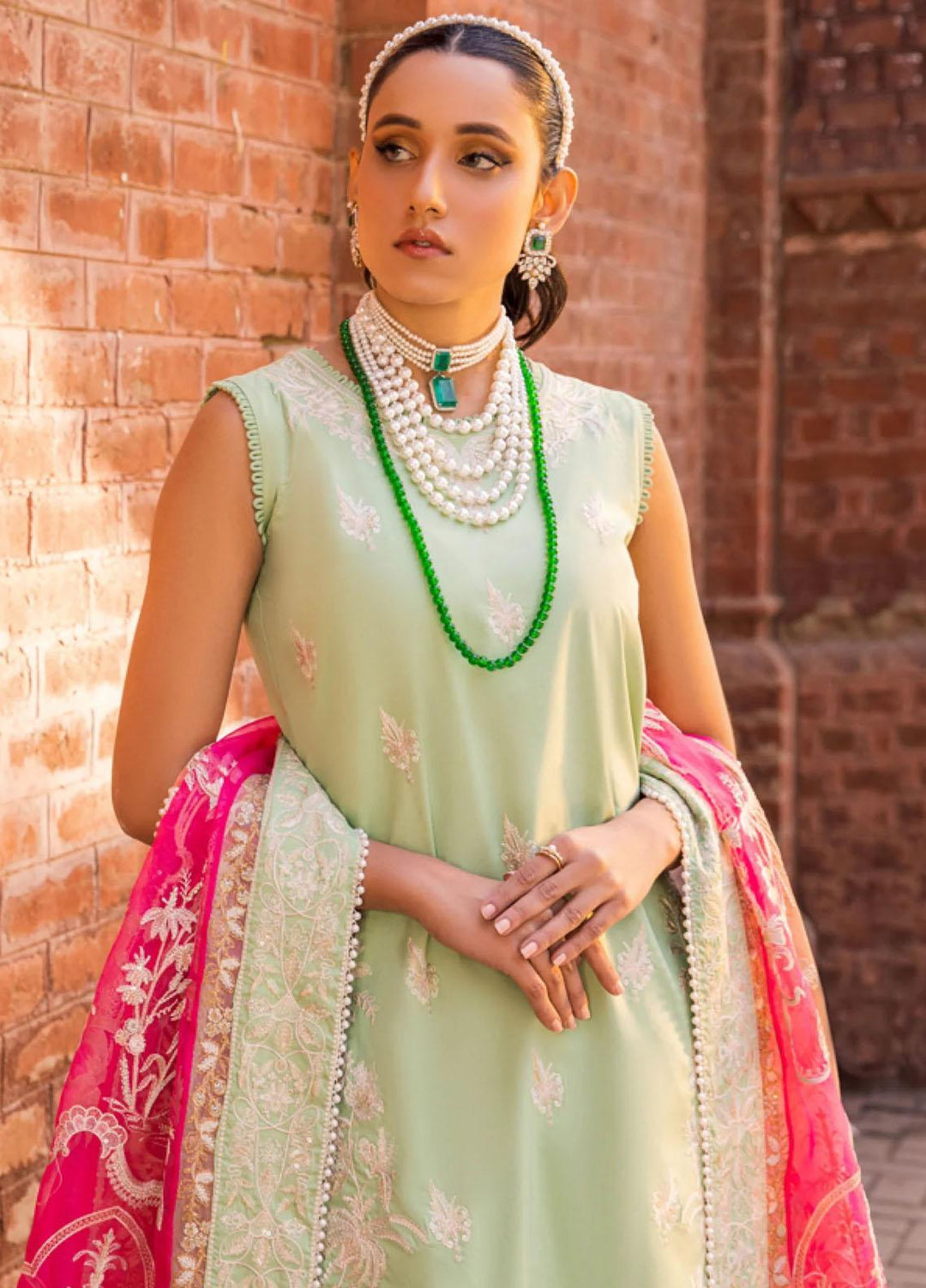 Rang Munch By Maryum N Maria Embroidered Lawn Suits Unstitched 4 Piece MNM23RM MLFD-083 Margarita - Luxury Summer Collection