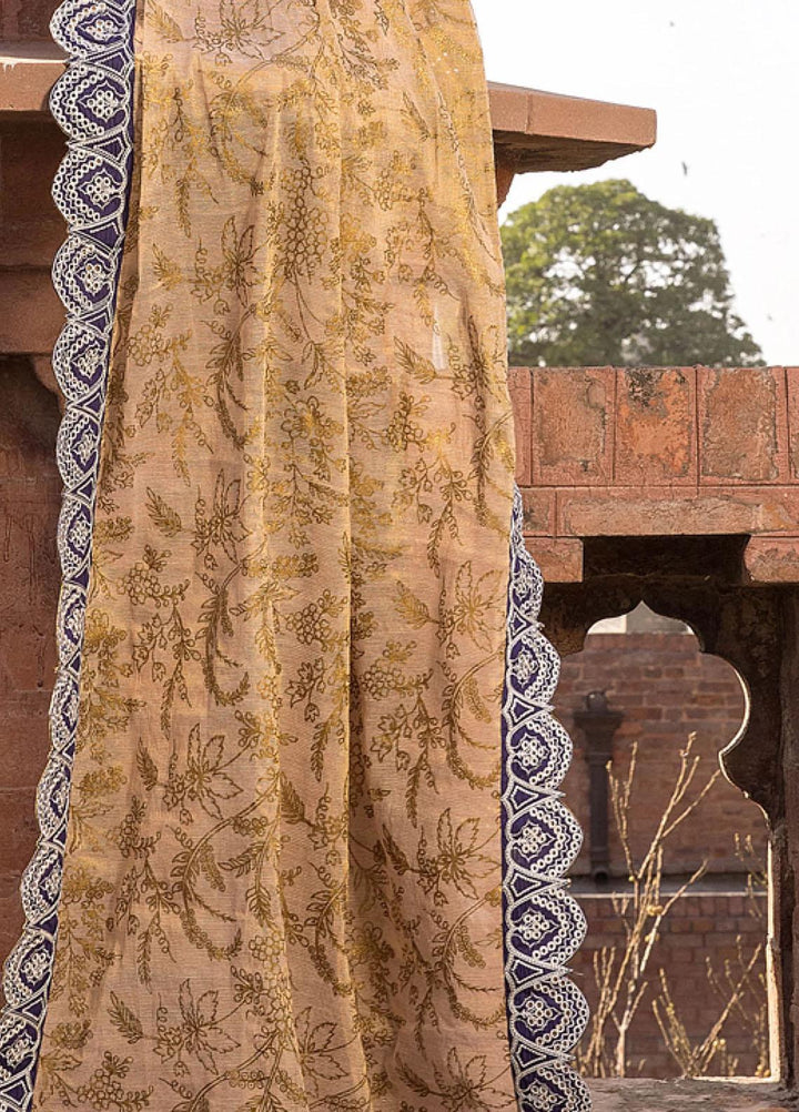 Rang Munch By Maryum N Maria Embroidered Lawn Suits Unstitched 3 Piece MNM23RM MLFD-084 Twilight Blue - Luxury Summer Collection