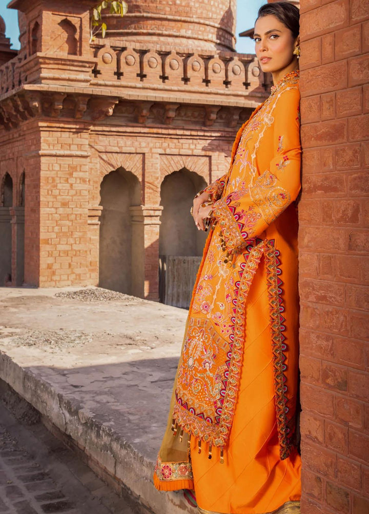 Rang Munch By Maryum N Maria Embroidered Lawn Suits Unstitched 3 Piece MNM23RM MLFD-085 Morange - Luxury Summer Collection