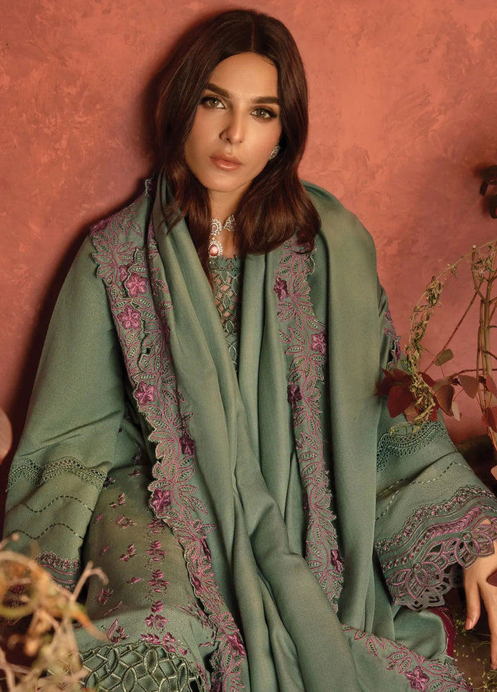 Rang Rasiya Embroidered Karandi Suit Unstitched 3 Piece D-12 Mint - Winter Collection