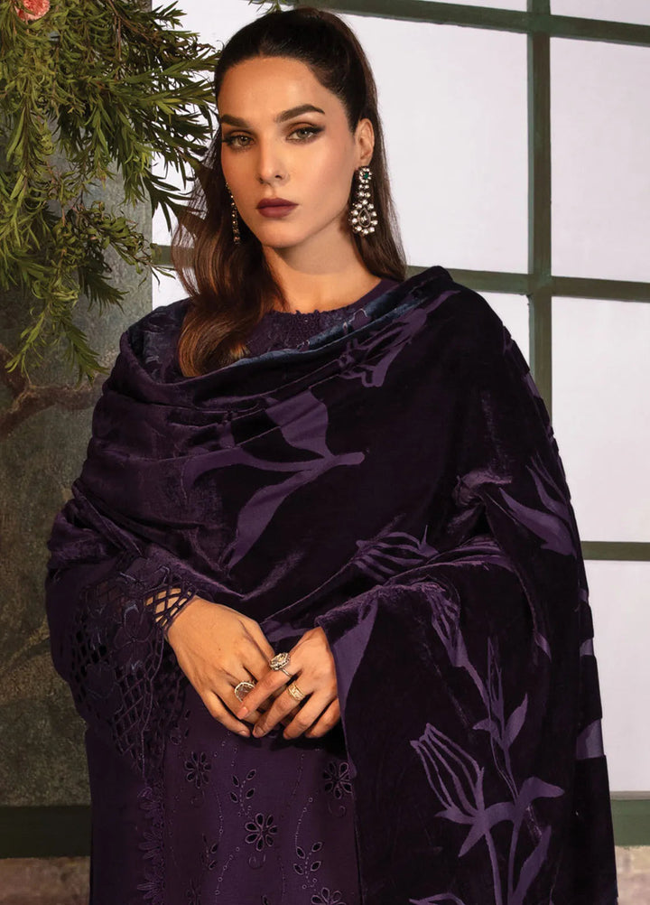 Rang Rasiya Embroidered Khaddar Suit Unstitched 3 Piece D-01 Mocha - Winter Collection