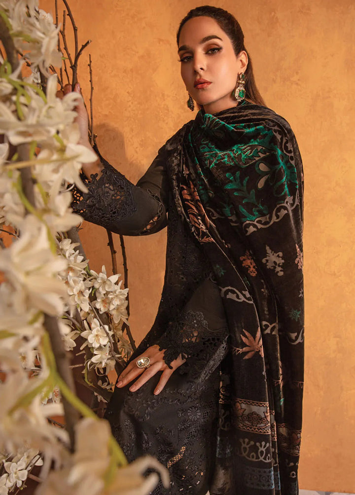 Rang Rasiya Embroidered Khaddar Suit Unstitched 3 Piece D-03 Espresso - Winter Collection