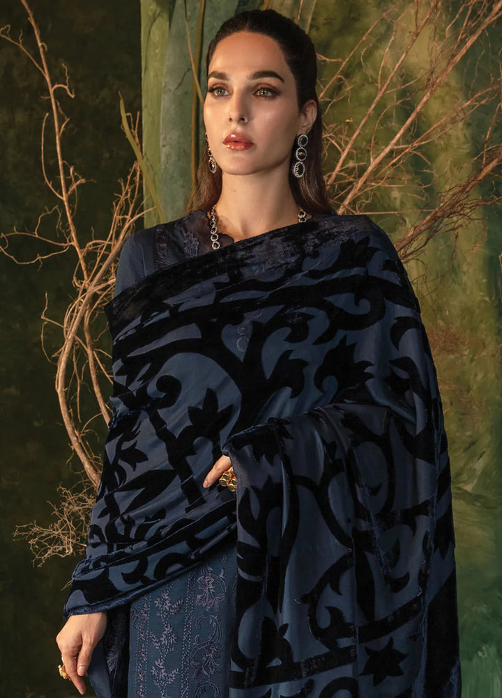 Rang Rasiya Embroidered Khaddar Suit Unstitched 3 Piece D-04 Americano - Winter Collection