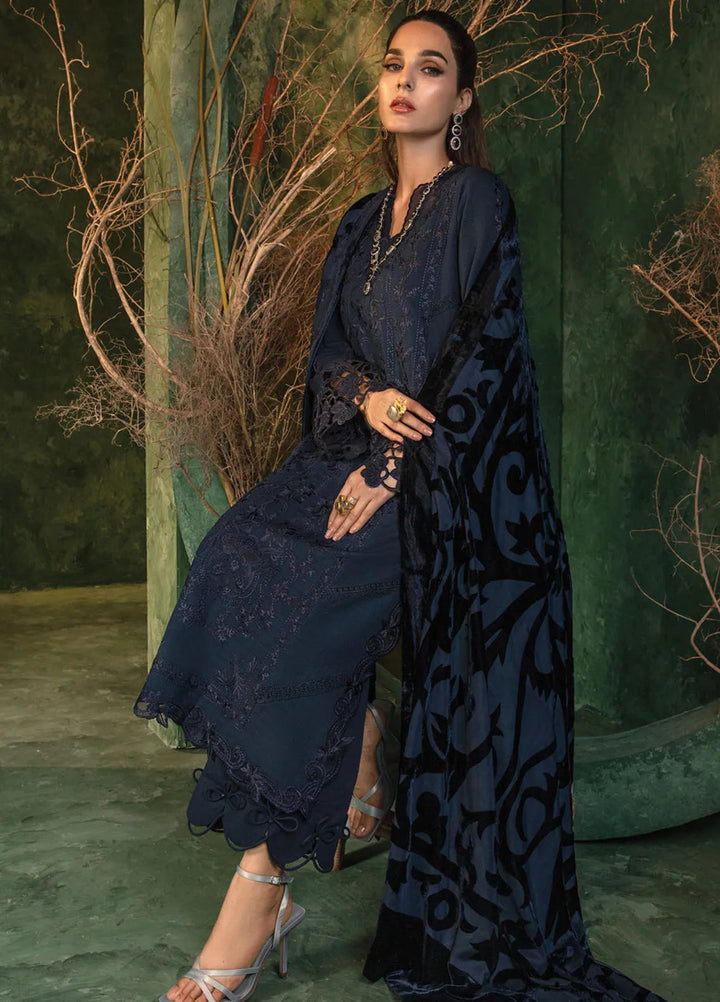 Rang Rasiya Embroidered Khaddar Suit Unstitched 3 Piece D-04 Americano - Winter Collection