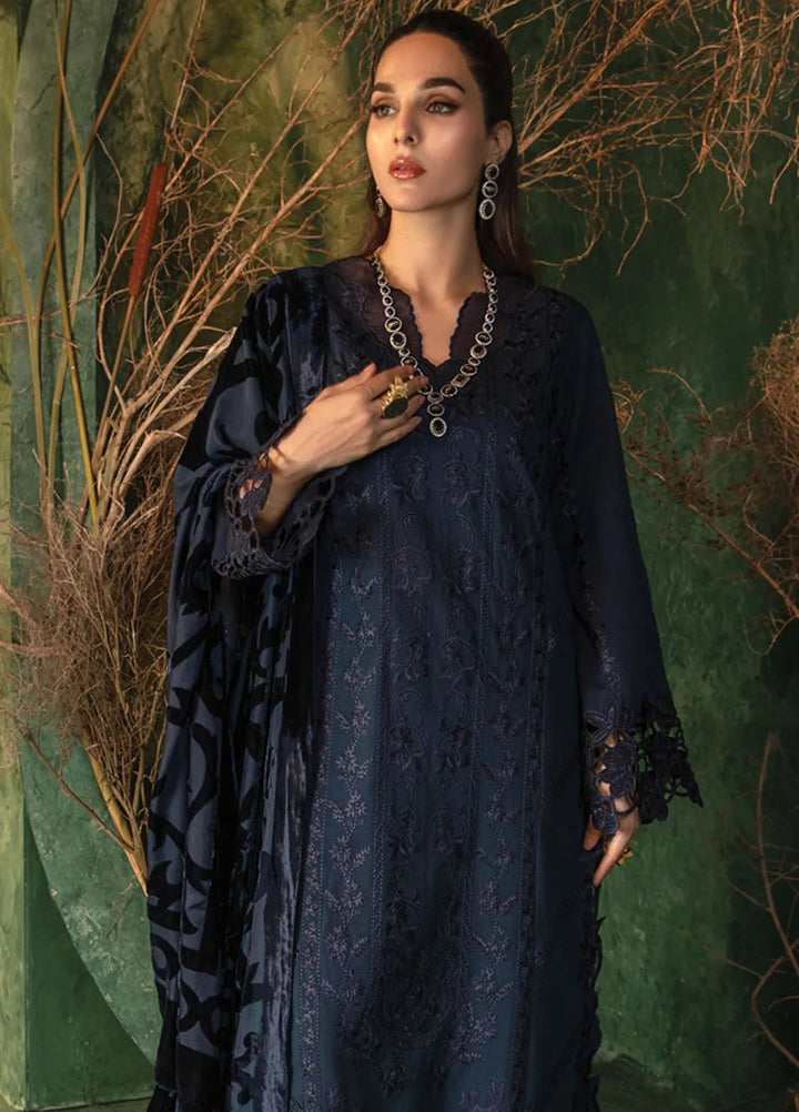 Rang Rasiya Embroidered Khaddar Suit Unstitched 3 Piece D-04 Americano - Winter Collection